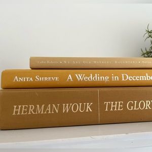 Stack of 3 YELLOW MUSTARD MAIZE Books Bundle for Home Decor, Staging, Decorating